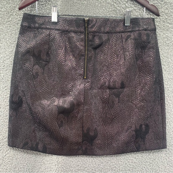 Anthropologie Sunday in Brooklyn Brown Metallic Mini Skirt - Picture 3 of 6